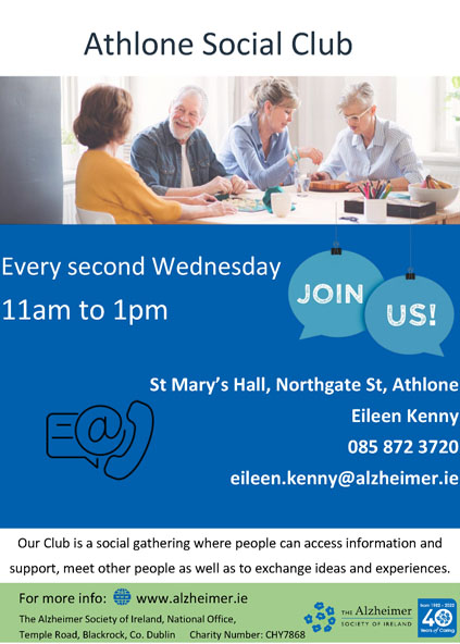 Alzheimer Society Social Group Poster