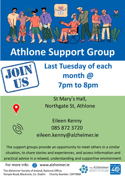 Alzheimer Society Support Group Poster