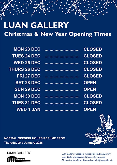 Luan Gallery Christmas and New Year Closures 2024-25